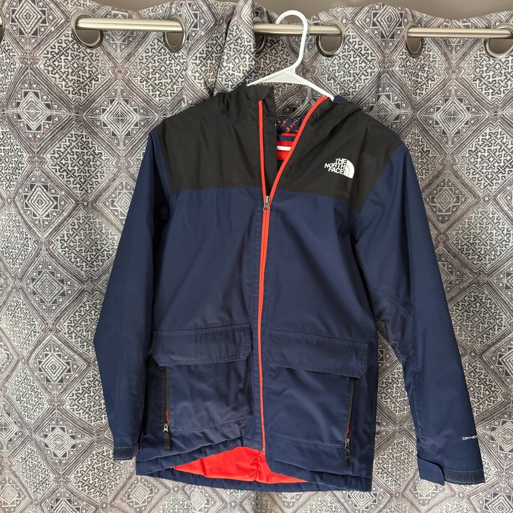 The North Face Kids Navy and Orange Insulated Winter Coat